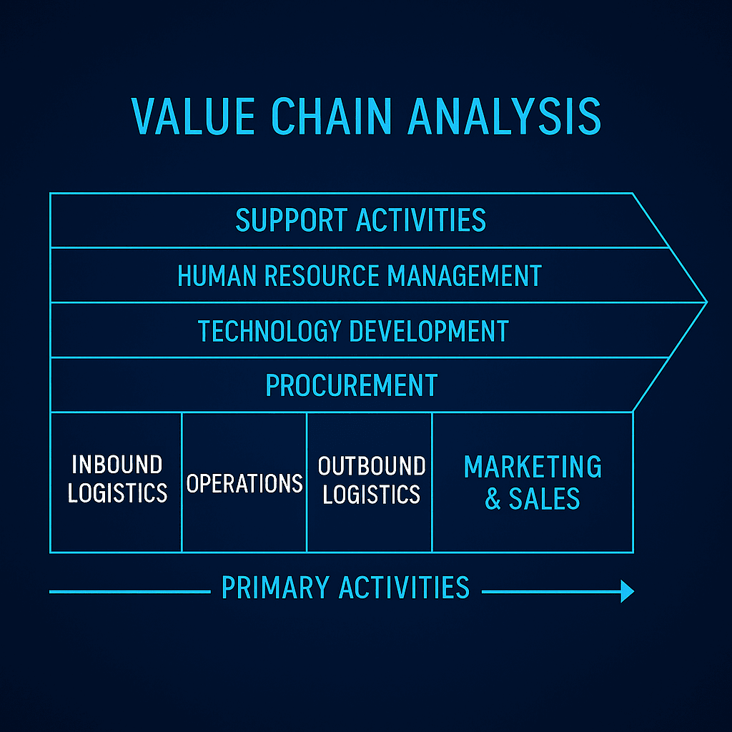 value chain analysis consulting primary secondary activities diagram