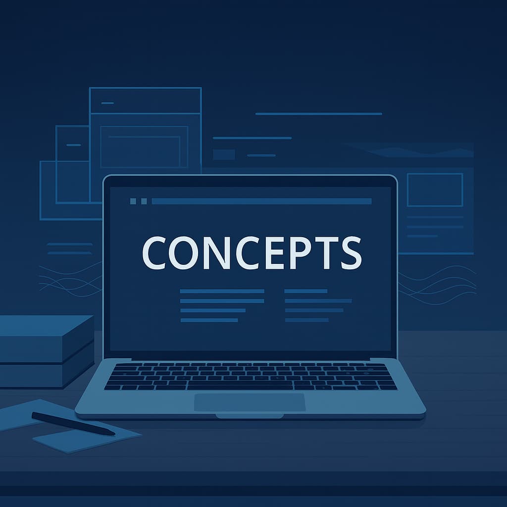 Consulting concepts illustrated on a laptop screen