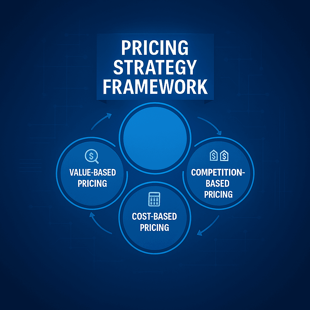 pricing strategy framework value based cost based competitive pricing graphic