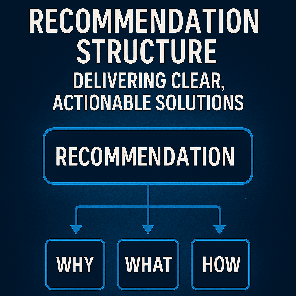 consulting recommendation structure what why how visual